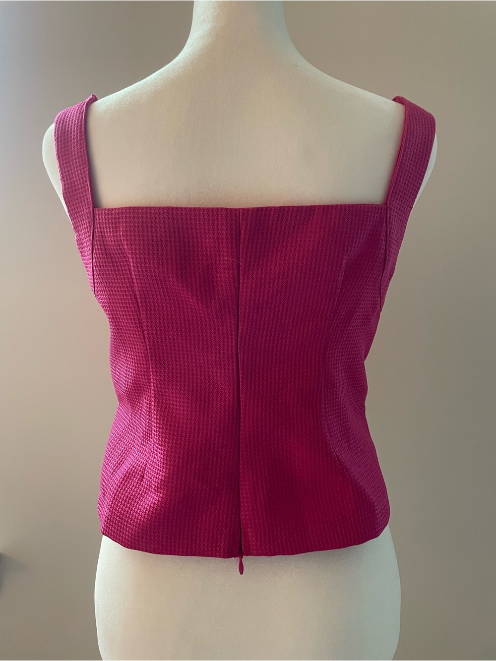 Fuchsia Structured Square Neck Top - Picture 2 of 6